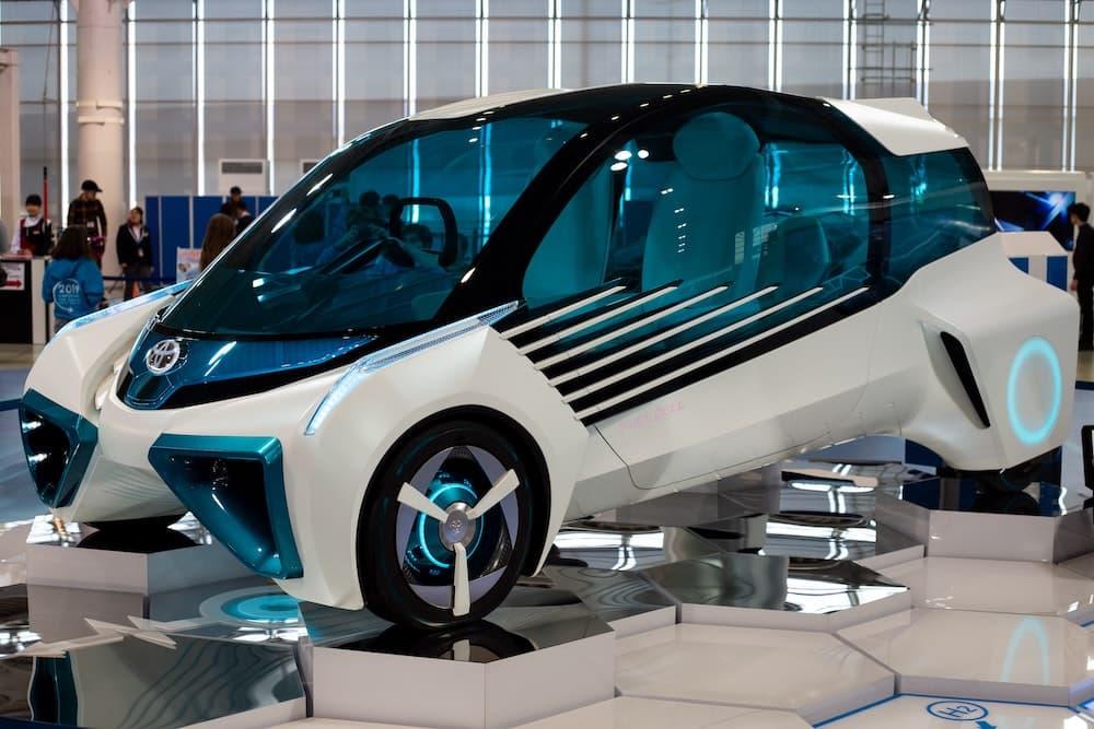 Hydrogen car displayed in Tokyo