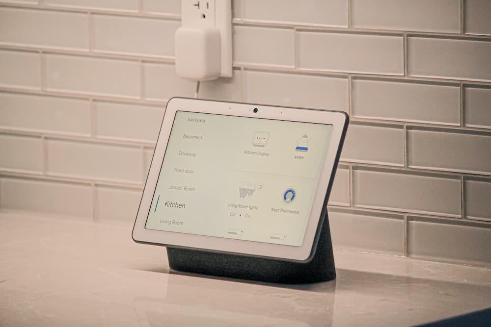 iPad showing eco-hack with control of smart appliances in home