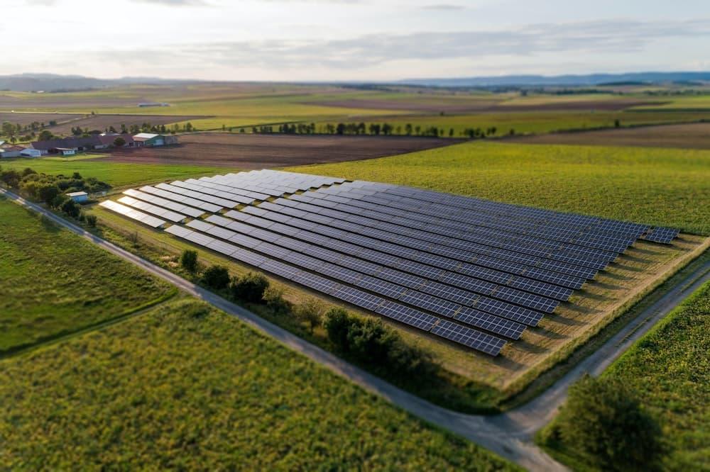 Solar farm on big, open land
